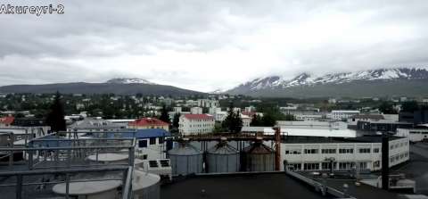 Web kamerasından görüntü - Akureyri: Panoramik Şehir Manzarası