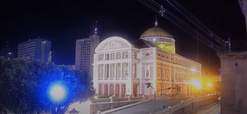 Visualização da webcam do Teatro Amazonas em Manaus