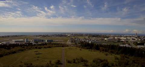 Immagine della webcam - Città di Reykjavik: vista dal ponte di osservazione Perlan