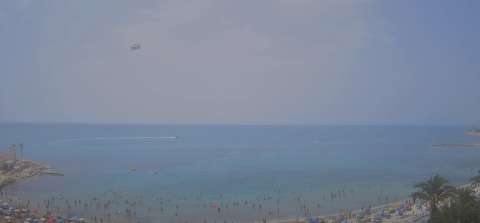 Вид из веб-камеры на пляж Лос Локос в Торевьехе